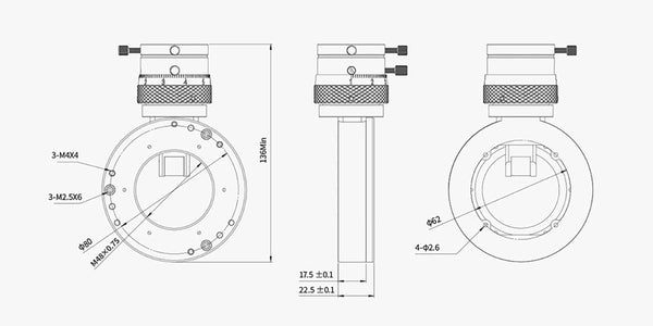 ZWO Off-Axis Guider for ASI Mini Cameras (ZWO-OAG-L) | ZWO Off-Axis Guider for ASI Mini Cameras (ZWO-OAG-L)
