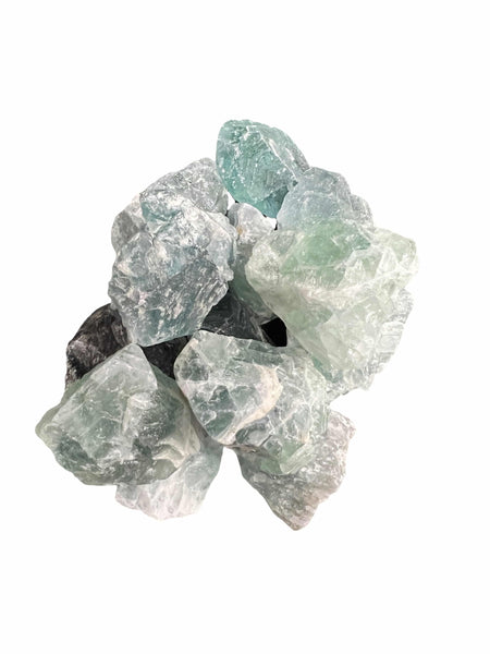Green Fluorite Rough Specimens | Bulk Rock Tumbling Rough - Green Fluorite