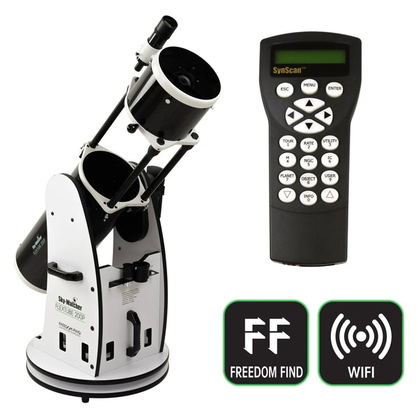 Sky-Watcher Flextube 200P Synscan Goto Collapsible Dobsonian (S11800) - All-Star Telescope Canada - For All Things Astro, Binoculars, and Science | Sky-Watcher Flextube 200P SynScan GoTo Collapsible Dobsonian (S11800)