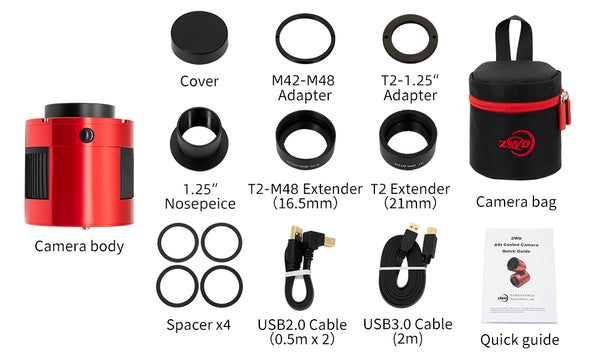 Zwo Asi533Mc Pro Usb3.0 Cooled Colour Camera (Asi533Mc-P) - All-Star Telescope Canada - For All Things Astro, Binoculars, And Science | ZWO ASI533MC Pro USB3.0 Cooled Colour Camera (ASI533MC-P)