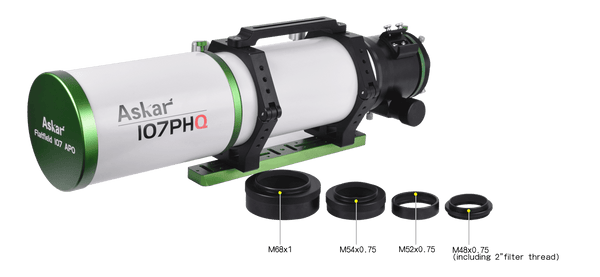 Askar 107Phq Quadruplet Refractive Astrograph (107Phq) - All-Star Telescope Canada - For All Things Astro, Binoculars, And Science | Askar 107PHQ Quadruplet Refractive Astrograph (107PHQ)