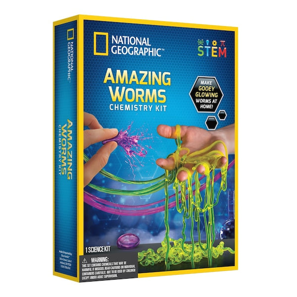National Geographic Amazing Worms Chemistry Kit (816448020094) - All-Star Telescope Canada - For All Things Astro, Binoculars, and Science | National Geographic Amazing Worms Chemistry Kit (816448020094)