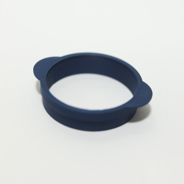 A dark blue filter holder astrophotography accessory with two small tabs on the left side, photographed on a clean white background. | AST Core SeeStar S50 Pro Accessories