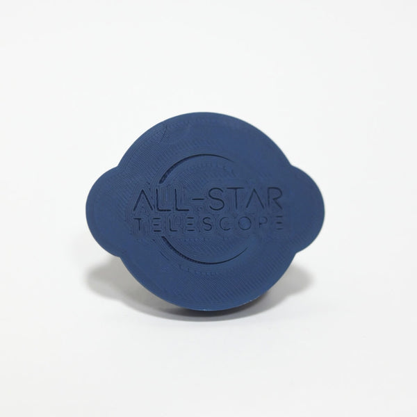 A dark blue SeeStar S50 Pro lens protector cap embossed with 'ALL-STAR TELESCOPE' on a clean white background. | AST Core SeeStar S50 Pro Accessories