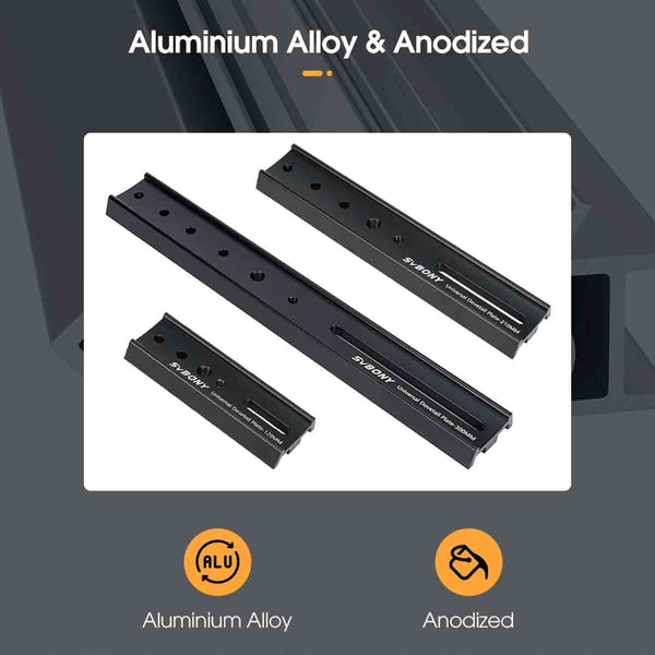 SVBONY SV219 Black Dovetail Mounting Plate 120mm | W9175A | SVBONY SV219 Black Dovetail Mounting Plate 120mm | W9175A