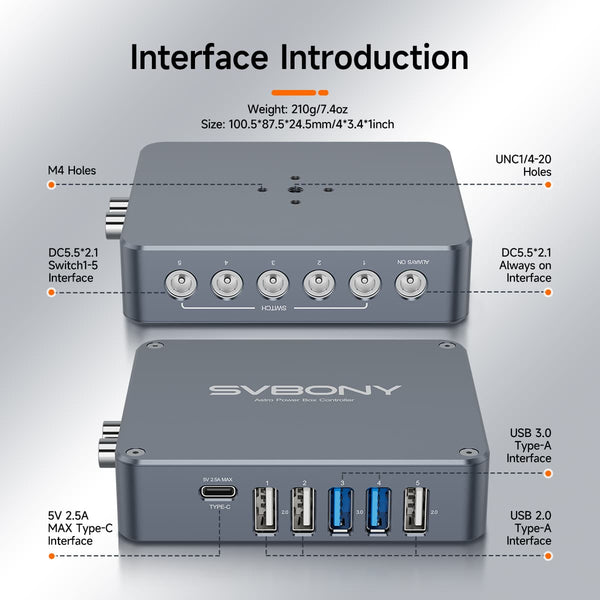 SVBONY SV241 Pro Power Box Controller and USB Hub | W9193B | SVBONY SV241 Pro Power Box Controller and USB Hub | W9193B