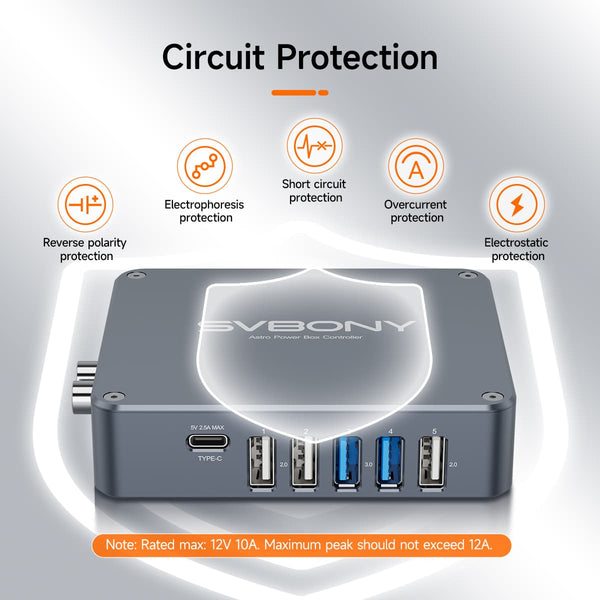 SVBONY SV241 Pro Power Box Controller and USB Hub | W9193B | SVBONY SV241 Pro Power Box Controller and USB Hub | W9193B