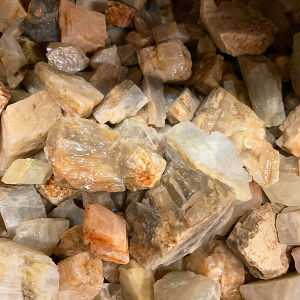 Bulk Rock Tumbling Rough - Moonstone | Bulk Rock Tumbling Rough - Moonstone