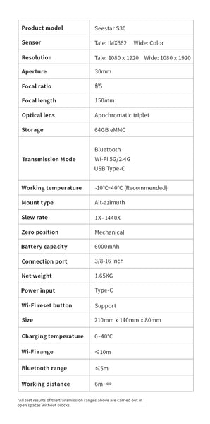 ZWO Seestar S30 All In One Smart Telescope (ZWO-SEESTAR-S30) | ZWO Seestar S30 All In One Smart Telescope (ZWO-SEESTAR-S30)
