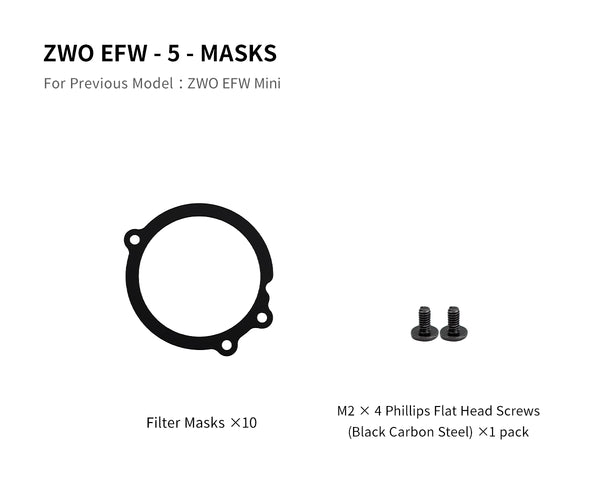 ZWO Filter Wheel Masks | ZWO Filter Wheel Masks