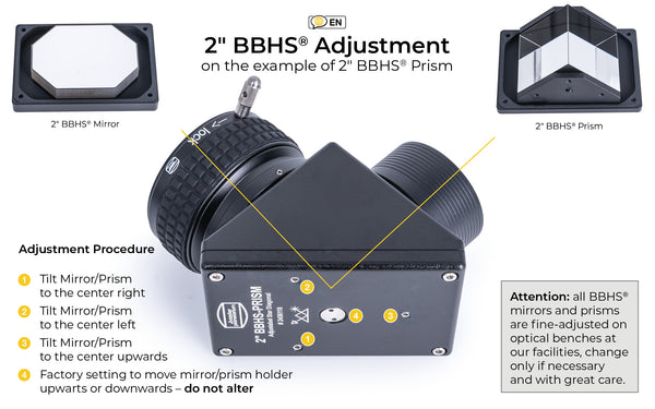Baader 2" BBHS® Prism – Adjustable Star Diagonal | 2456118 | Baader 2" BBHS® Prism – Adjustable Star Diagonal | 2456118