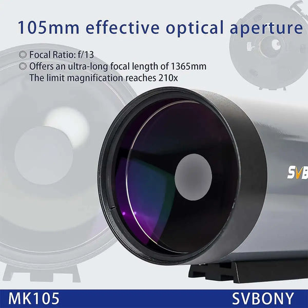 SVBONY MK105 105mm F13 Maksutov Cassegrain Telescope OTA | F9382A | SVBONY MK105 105mm F13 Maksutov Cassegrain Telescope OTA | F9382A
