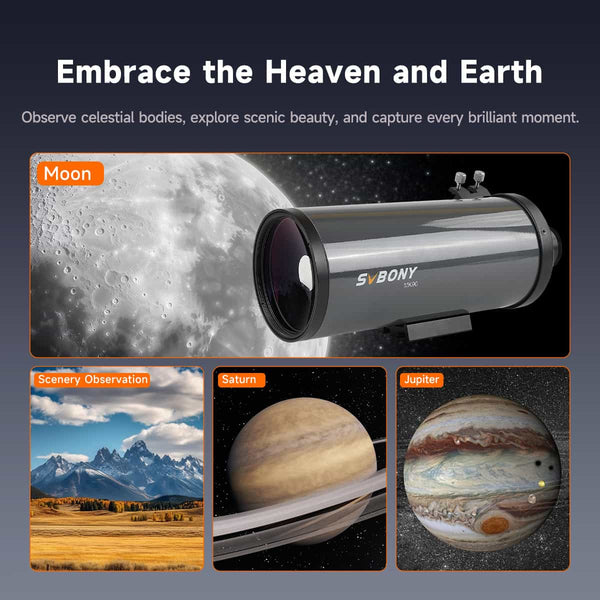 SVBONY MK90 90mm F14 Maksutov Cassegrain Telescope OTA | F9382B | SVBONY MK90 90mm F14 Maksutov Cassegrain Telescope OTA | F9382B