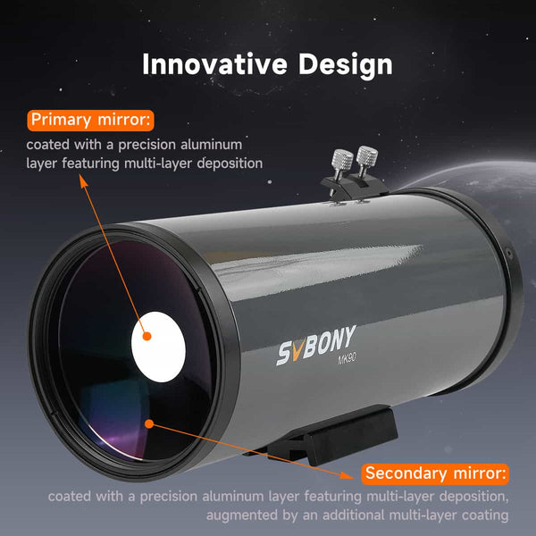 SVBONY MK90 90mm F14 Maksutov Cassegrain Telescope OTA | F9382B | SVBONY MK90 90mm F14 Maksutov Cassegrain Telescope OTA | F9382B
