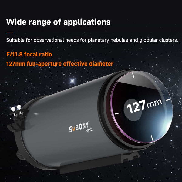 SVBONY MK127 127mm F12 Maksutov Cassegrain Telescope OTA | F9382C | SVBONY MK127 127mm F12 Maksutov Cassegrain Telescope OTA | F9382C