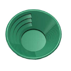 10" Green Gold Pan Dual Riffles | 10" Green Gold Pan Dual Riffles