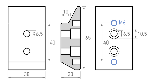 William Optics Riser Block for 51 Ring | M-BK51-BL | William Optics Riser Block for 51 Ring | M-BK51-BL