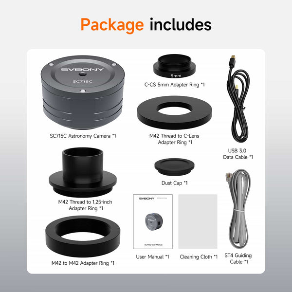 SVBONY SC715C Color Planetary Camera IMX715 USB3.0 | W9305A | SVBONY SC715C Color Planetary Camera IMX715 USB3.0 | W9305A