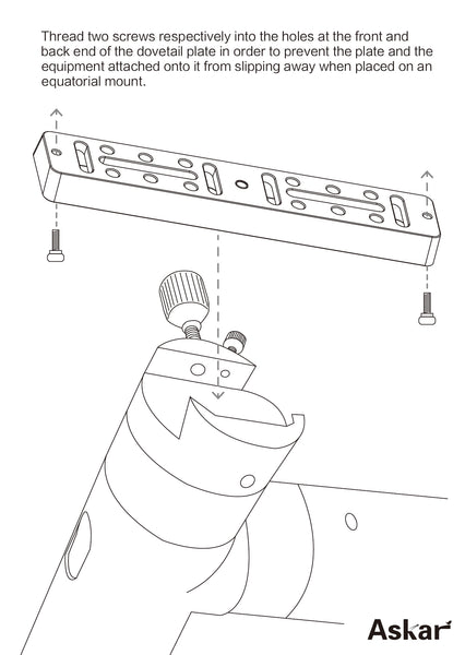 Askar Universal Vixen-Style Dovetail Plate 150 (Vdp150) - All-Star Telescope Canada - For All Things Astro, Binoculars, And Science | Askar Universal Vixen-Style Dovetail Plate 150 (VDP150)