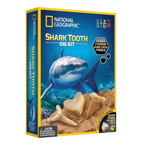 National Geographic Shark Tooth Dig Kit (816448024412) - All-Star Telescope Canada - For All Things Astro, Binoculars, and Science | National Geographic Shark Tooth Dig Kit (816448024412)