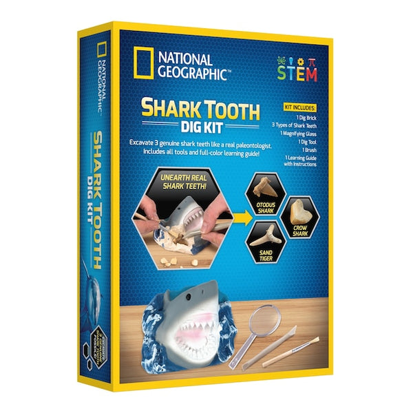 National Geographic Shark Tooth Dig Kit (816448024412) - All-Star Telescope Canada - For All Things Astro, Binoculars, And Science | National Geographic Shark Tooth Dig Kit (816448024412)